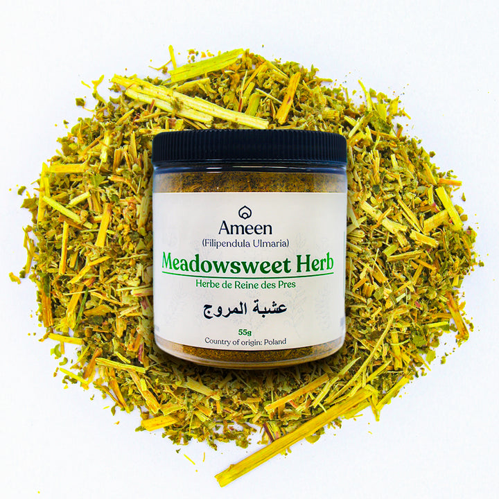 Botanical Name: Filipendula ulmaria
Common Names: Meadowsweet, Dropwort, Mead Wort, Queen of the Meadow, Bridewort, Meadow Queen, Lady of the Meadow, Dollof, Meadsweet, Filipendula