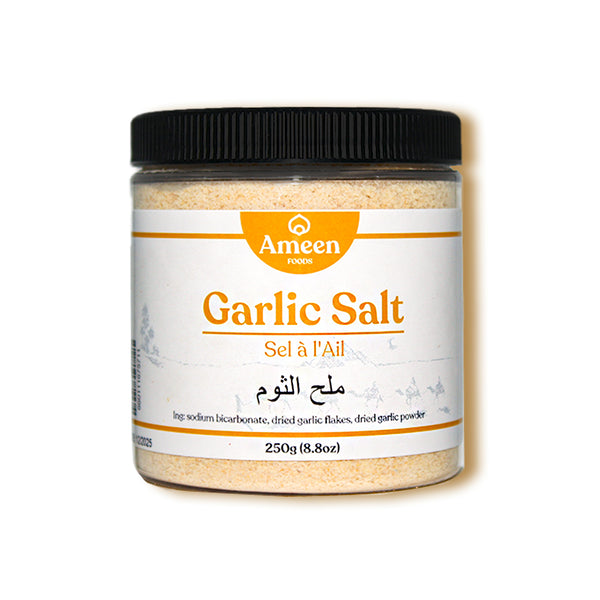 Garlic Salt, Seasoned Salt, Ail Salé, Knoblauchsalz, Sale all'Aglio, Ajo Sal, 蒜盐, ثوم ملح. Garlic Salt, Seasoned Salt, Ail Salé, Knoblauchsalz, Sale all'Aglio, Ajo Sal, 蒜盐, ثوم ملح.