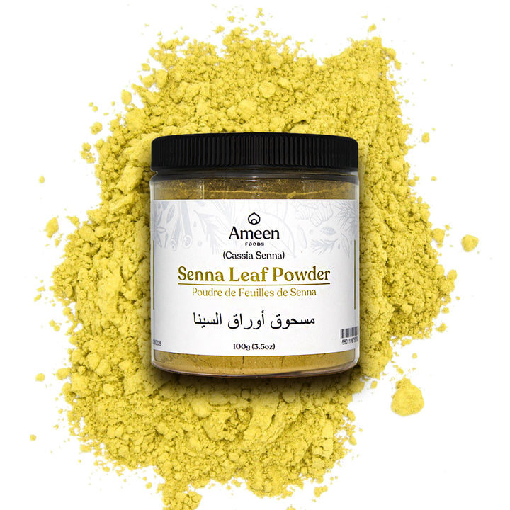 Botanical Name: Cassia angustifolia
Common Names:
English: Senna Leaf Powder, Cassia Powder
Hindi: सोनामुखी पाउडर (Sonamukhi Powder)
Arabic: مسحوق أوراق السنا (Mas’ooq Awraq al-Sana)
Other: Séné Poudre, Senna Pulver, Cassia angustifolia Pulver