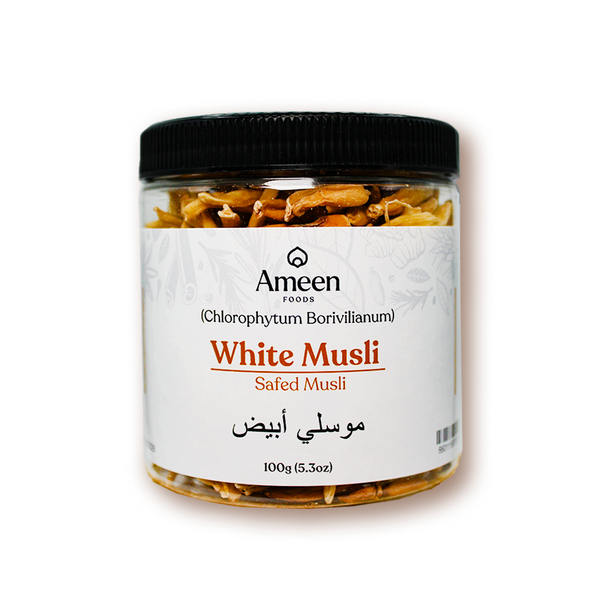 Botanical Name: Chlorophytum borivilianum
Common Names:
English: White Musli, Safed Musli
Hindi: सफेद मूसली (Safed Musli)
Arabic: موسلي الأبيض (Musli Al-Abyad)
Other Names: Indian Spider Plant Root, Musli Root, Chlorophytum Root Botanical Name: Chlorophytum borivilianum
Common Names:
English: White Musli, Safed Musli
Hindi: सफेद मूसली (Safed Musli)
Arabic: موسلي الأبيض (Musli Al-Abyad)
Other Names: Indian Spider Plant Root, Musli Root, Chlorophytum Root