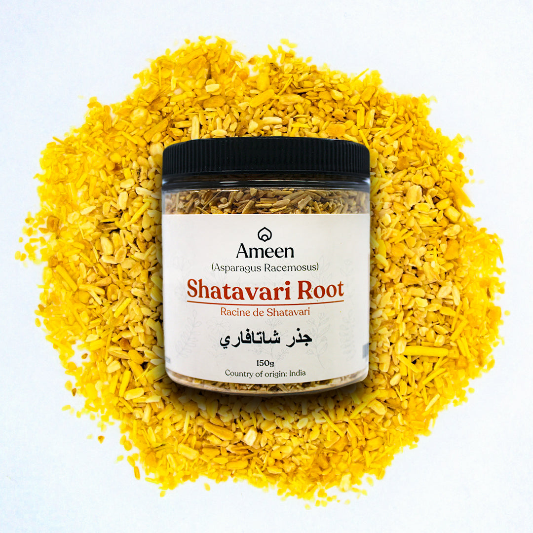 Botanical Name: Asparagus racemosus
Common Names:

English: Wild Asparagus, Indian Asparagus, Climbing Asparagus
Sanskrit: Shatavari, Satavar, Shatamuli ("One Hundred Roots")
Hindi: Shatavari, Safed Musli
Tamil: Thaneervittan Kilangu
Malayalam: Shathavari
Telugu: Pilli Gaddalu
Kannada: Aheruballi
Bengali: Shatamuli
Urdu: Asparagus ki Jad
Persian: Asparag
Other Names: Buttermilk Root, Hundred Roots, Nokkirakizhangu