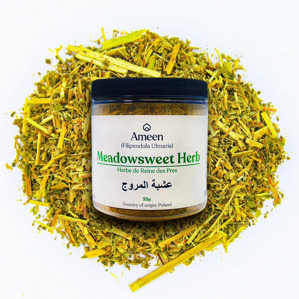 Botanical Name: Filipendula ulmaria
Common Names: Meadowsweet, Dropwort, Mead Wort, Queen of the Meadow, Bridewort, Meadow Queen, Lady of the Meadow, Dollof, Meadsweet, Filipendula