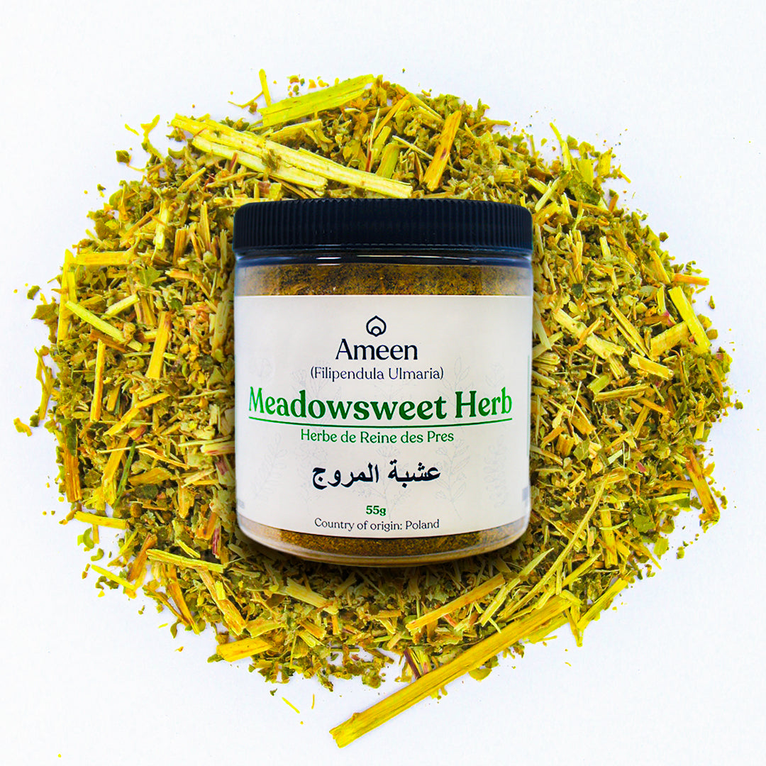 Botanical Name: Filipendula ulmaria
Common Names: Meadowsweet, Dropwort, Mead Wort, Queen of the Meadow, Bridewort, Meadow Queen, Lady of the Meadow, Dollof, Meadsweet, Filipendula