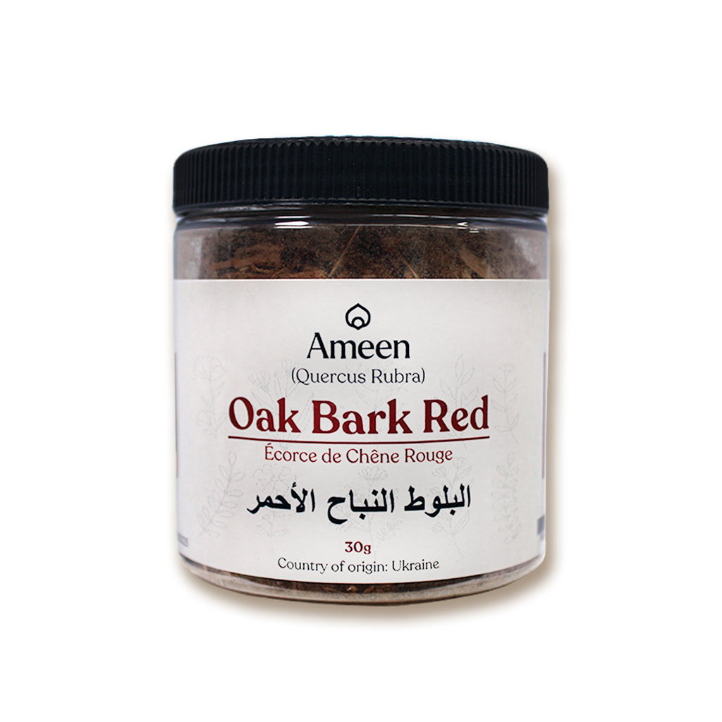 Botanical Name: Quercus rubra
Common Names: Red Oak Bark, Northern Red Oak Bark, English Oak, Tanner’s Oak, Champion Oak Bark, Pin Oak Bark, Black Oak Bark, Spanish Oak Bark, Eastern Red Oak Bark, Shingle Oak Bark, Southern Red Oak Bark, Scarlet Oak Bark, Quercus borealis, Quercus rubra borealis, Quercus rubra ellipsoidalis