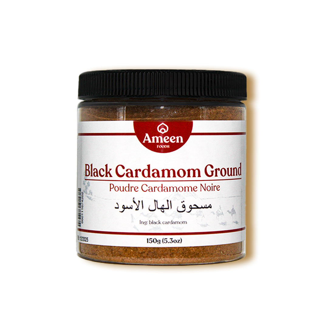 Black Cardamom Ground, Ground Badi Elaichi, Kali Elaichi Powder, الهيل الأسود مطحون, बड़ी इलाइची पाउडर, Brown Cardamom Powder, Smoky Cardamom Powder