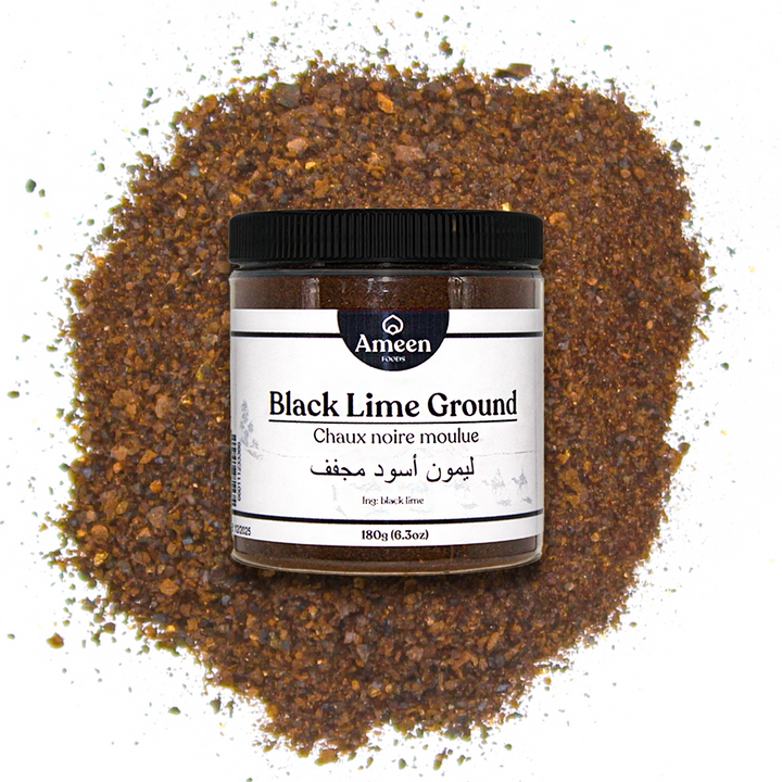 Black Lime Ground, Dried Lime Powder, Loomi Powder, Lumi Powder, Limoo Omani Powder, Limu Omani Powder, Black Lemon Powder, مستكة مطحونة, لومي مطحون, ليمو عماني مطحون