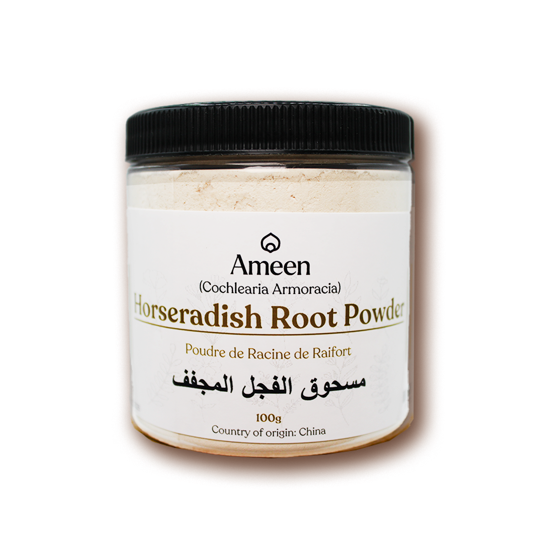 Mountain Radish, Raifort, Pepperrot, Moutardelle, Radis de Cheval, Cran de Bretagne, Cranson, Horseradish Powder, Armoracia rusticana Powder, Redcole Powder, Mountain Radish Powder, Cochlearia armoracia Powder, Great Raifort Powder, Stingnose Powder, Red Cole Powder, Nasturtium armoracia Powder, Leda Powder, Hendibeh Powder, German Mustard Powder, جذور الفجل, ریشه ترب کوهی