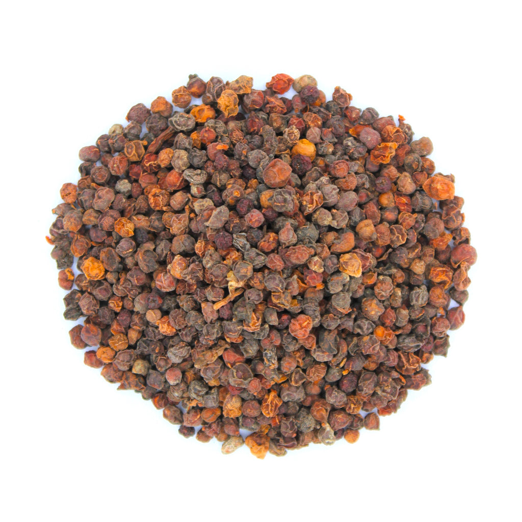 Botanical Name: Schisandra chinensis
Common Names:

English: Five Flavor Berry, Magnolia Vine
Chinese: 五味子 (Wǔ Wèi Zǐ)
Korean: 오미자 (Omija)
French: Baie de Schisandra
Other: Sourberry, Lemon Plant