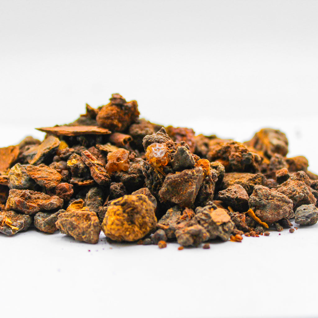 Botanical Name: Commiphora myrrha

Common Names:

English: Myrrh, Myrrh Gum, Arabian Myrrh
Sanskrit: बोल (Bola), गुग्गुलु (Guggulu Myrrha)
Hindi: गंधरस (Gandharas), हीरा बहेड़ा (Heera Baheda)
Urdu: مر (Mur), گوند مہر (Gond Mehr)
Tamil: மிர் (Mir), குளு குளு (Kulu Kulu)
Telugu: గంధరసం (Gandharasam), మిర్రా గమ్ (Mirra Gam)
Malayalam: മിർ (Mir), ഗന്ധരസം (Gandharasam)
Kannada: ಮಿರ್ (Mir), ಗಂಧ ರಸ (Gandha Rasa)
Marathi: मिर्र (Mirr), गंधरास (Gandharas)
Gujarati: મીર (Mir), ગંધરાસ (Gandharas)
Bengali: মির (Mir), গ