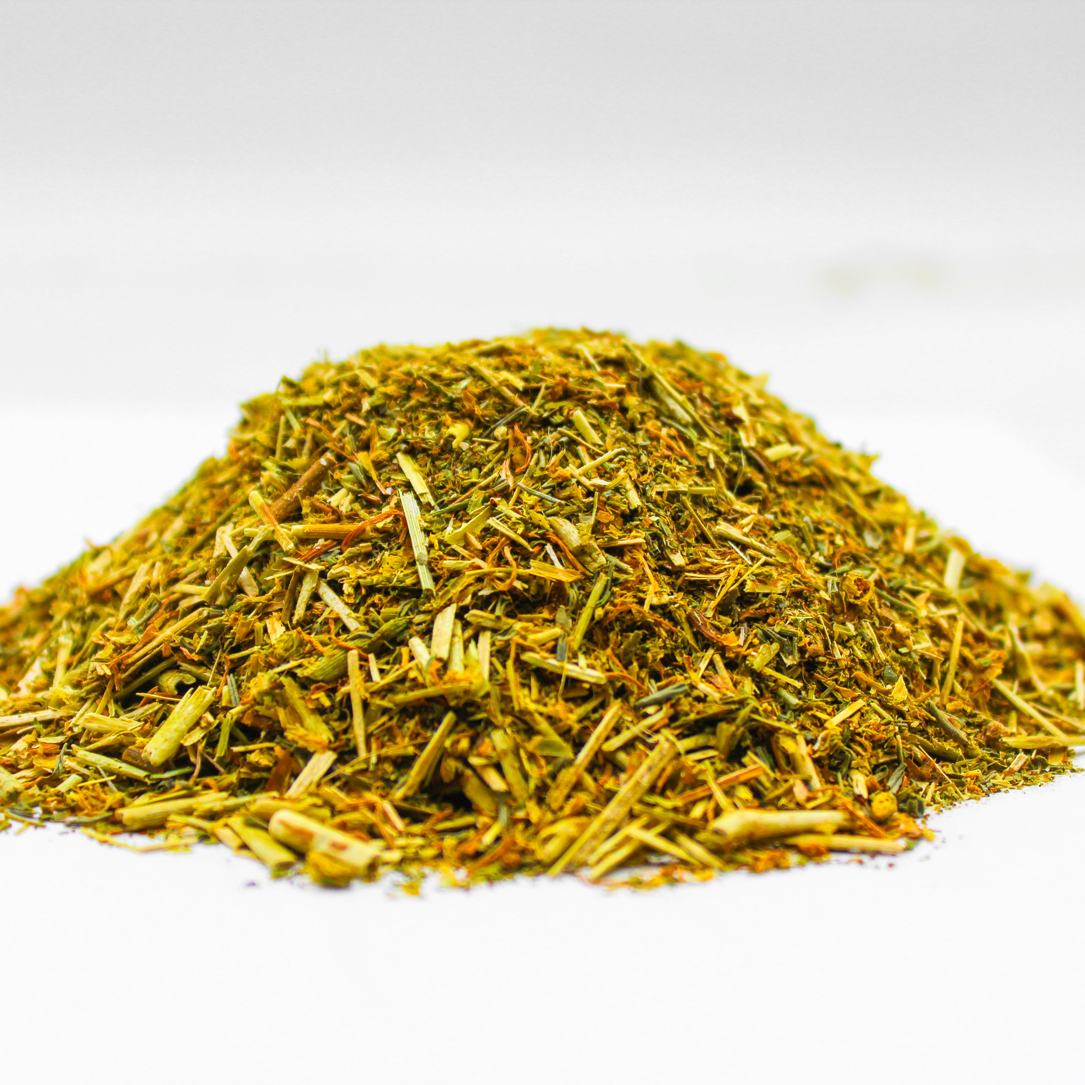 Botanical Name: Hypericum perforatum
Common Names:

English: St. John’s Wort, Perforate St. John’s Wort, Common St. John’s Wort, Tipton Weed
French: Millepertuis Perforé
Spanish: Hierba de San Juan
German: Johanniskraut
Dutch: Sint-janskruid
Other: Klamath Weed, Rosin Rose, Amber, Goatweed, Hardhay, Touch-and-Heal, St. John’s Plant