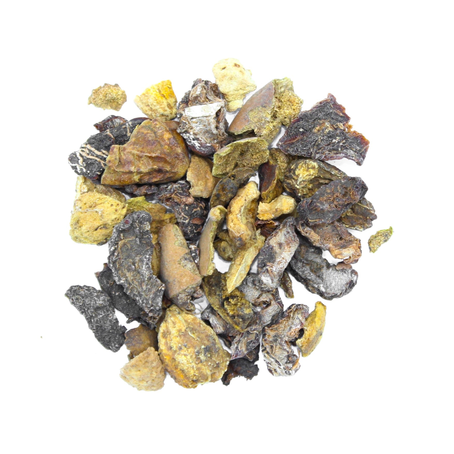 Ingredients:

Amla (Emblica officinalis)
Haritaki (Terminalia chebula)
Bibhitaki (Terminalia bellirica)

Common Names:

English: Triphala Whole, Three-Fruit Blend
Sanskrit: Triphala Churna, Tridoshic Rasayana
Other: Triphala Rasayanam, Triphala Guggulu, Triphala Kashaya, Triphala Avaleha, Triphala Lehya